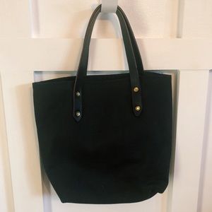 Hemlock and Hyde | Small Black Waxed Canvas Tote